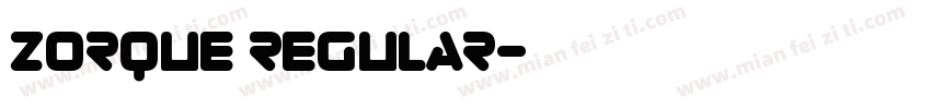 Zorque Regular字体转换